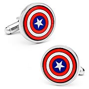 Captain America Shield Color Cufflinks